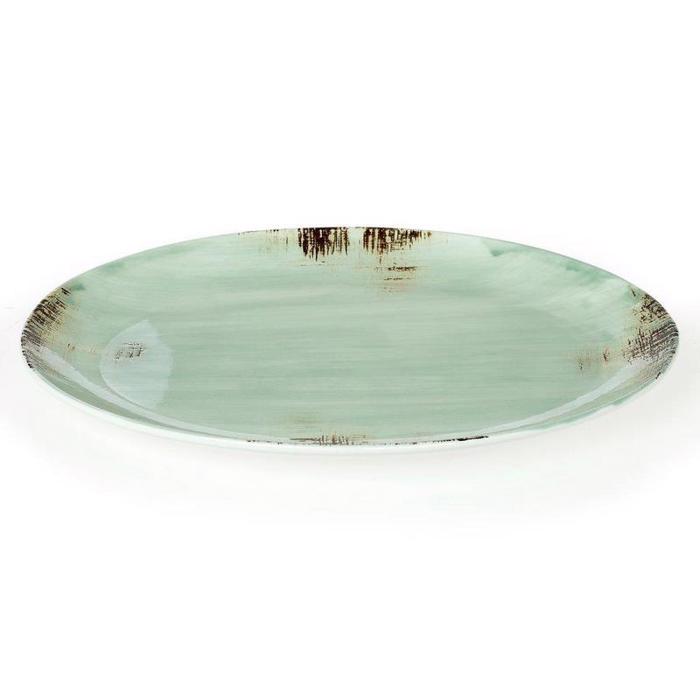 Cryspo Trio Πιατέλα Πορσελάνης Οβάλ 38x29εκ 'COUNTRY GREEN' 3712006 Cryspo Trio Piatela Porselanis Obal 38x29ek 'COUNTRY GREEN' 3712006